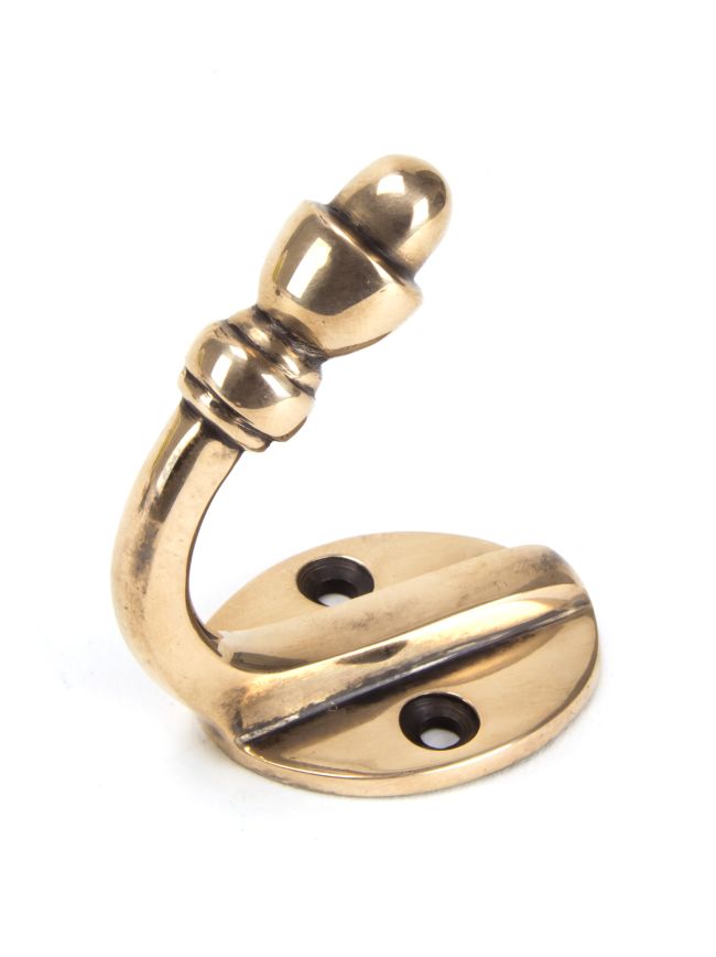 Polished Bronze Coat Hook