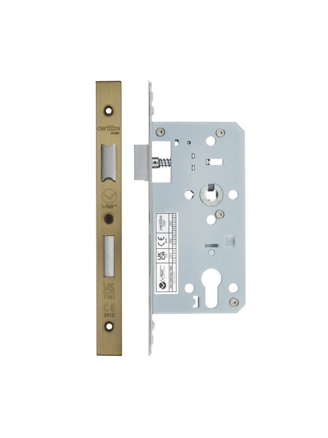 Zoo Hardware 2 Piece - DIN euro sashlock - 72mm c/c - backset 55mm - Antique Brass