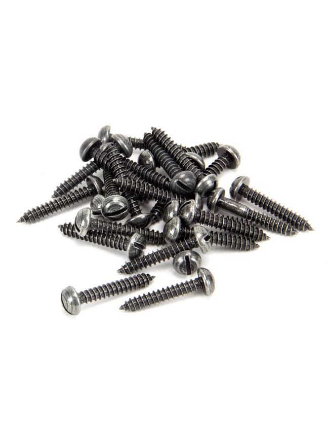 Pewter 8 x 1" Round Head Screws (25)