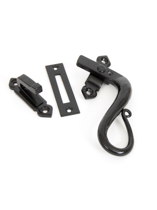Black Locking Shepherd's Crook Fastener - RH