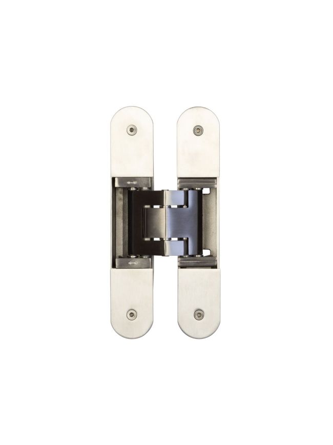 Ghost 160mm 3D Concealed Hinge Satin Stainless Steel - By Frelan Hardware - CH100SS