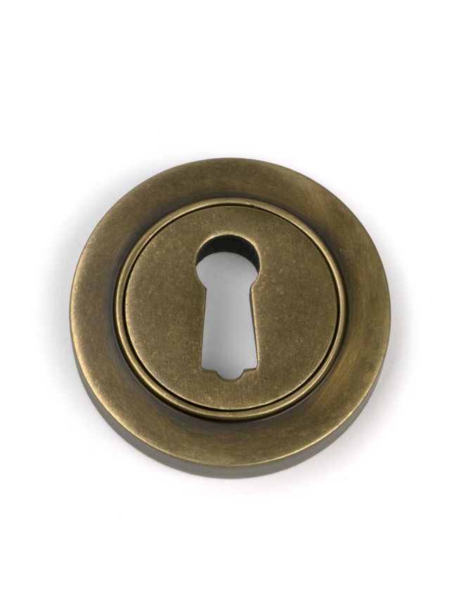 Burnished Brass Round Escutcheon (Plain)