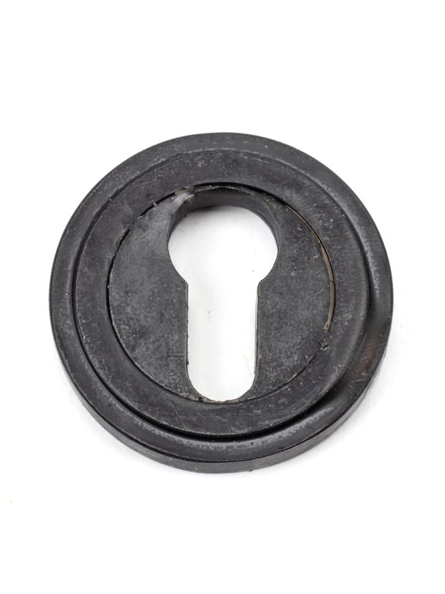 External Beeswax Round Euro Escutcheon (Art Deco)