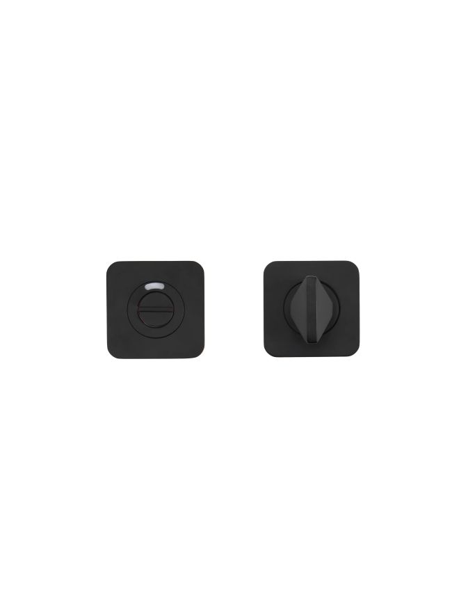 Zoo Hardware Turn & Indicator Release - Square Rose - Powder Coated Black