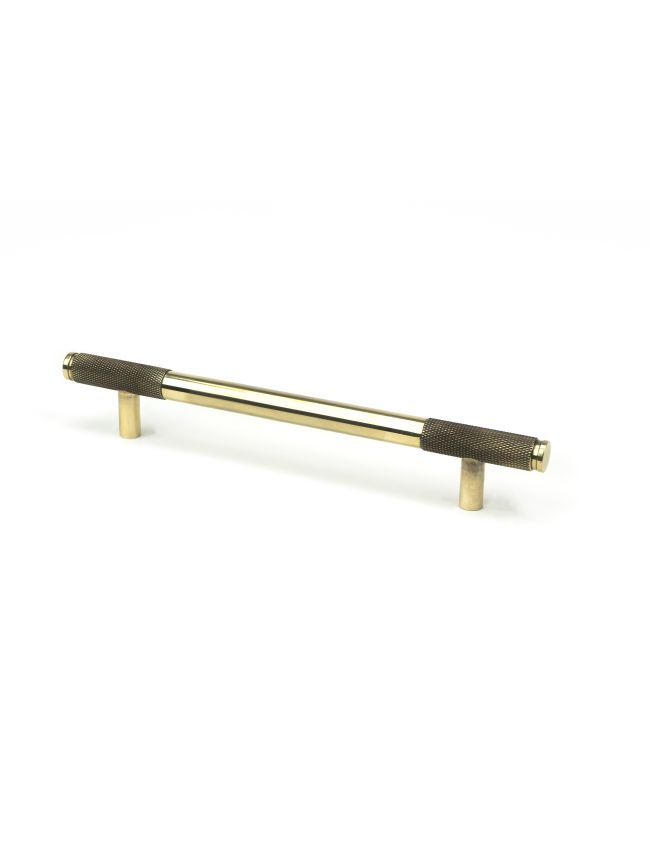Aged Brass Half Brompton Pull Handle - Medium