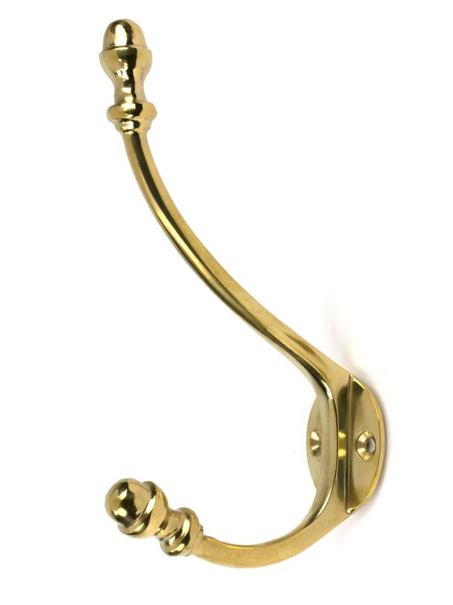 Polished Brass 6 1/2" Hat & Coat Hook