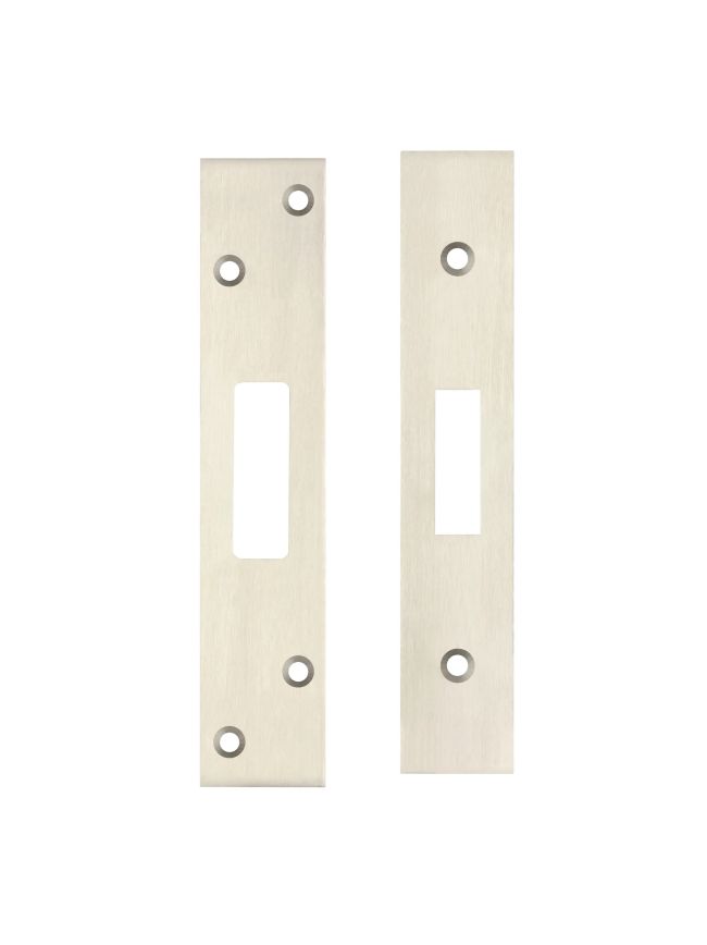 Zoo Hardware Spare Acc Pk for UK Dead Locks - *BLANK* - contains Forend, Strike and Fixing Screws - Nickel