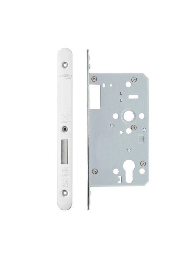 Zoo Hardware Din Euro Deadlock- Backset 60mm - 2 Pc Forend - Radius - PSS - Single Throwl - Stainless Steel