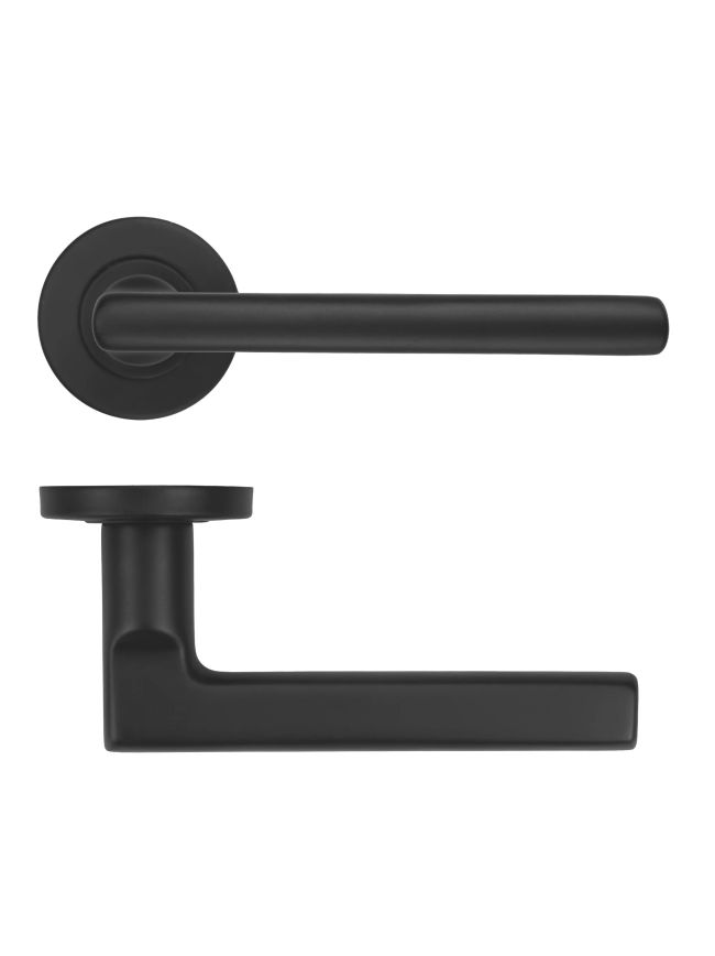 Zoo Hardware Modern Lever on Round Rose 52mm x 8mm Push-on Rose - BS EN 1906 Grade 3 - Grade 201 - PCB