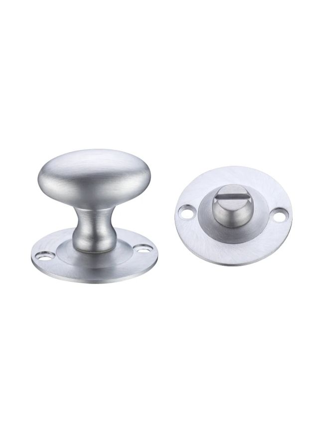 Zoo Hardware Oval Thumb Turn with Coin Release - 5mm spindle - Satin