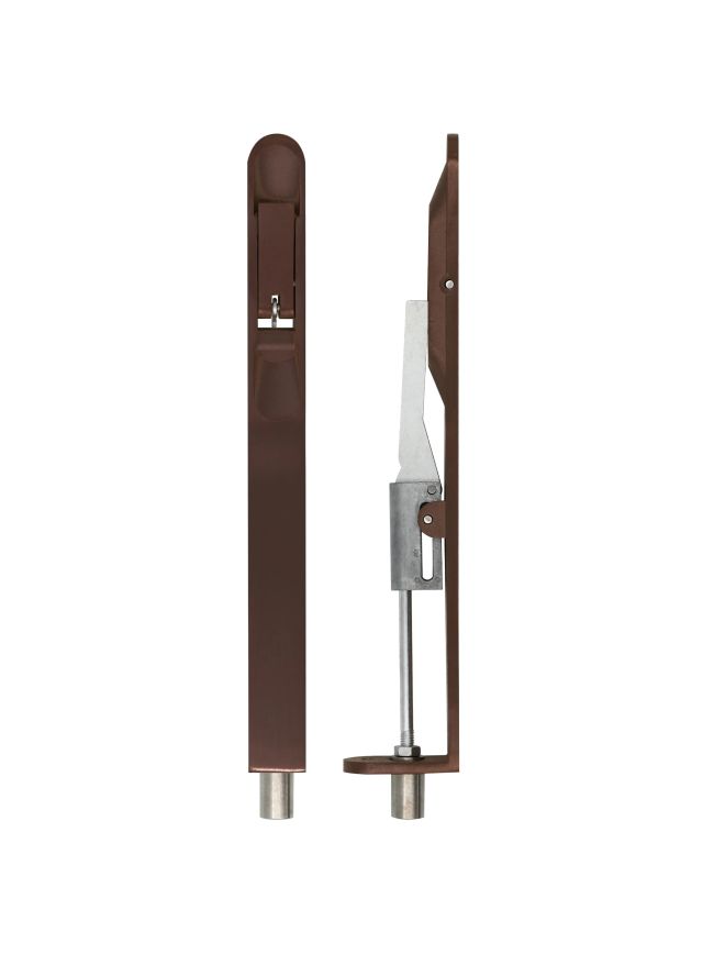 Zoo Hardware Lever action flush bolt - 20 x 200mm - radius - Etna Bronze
