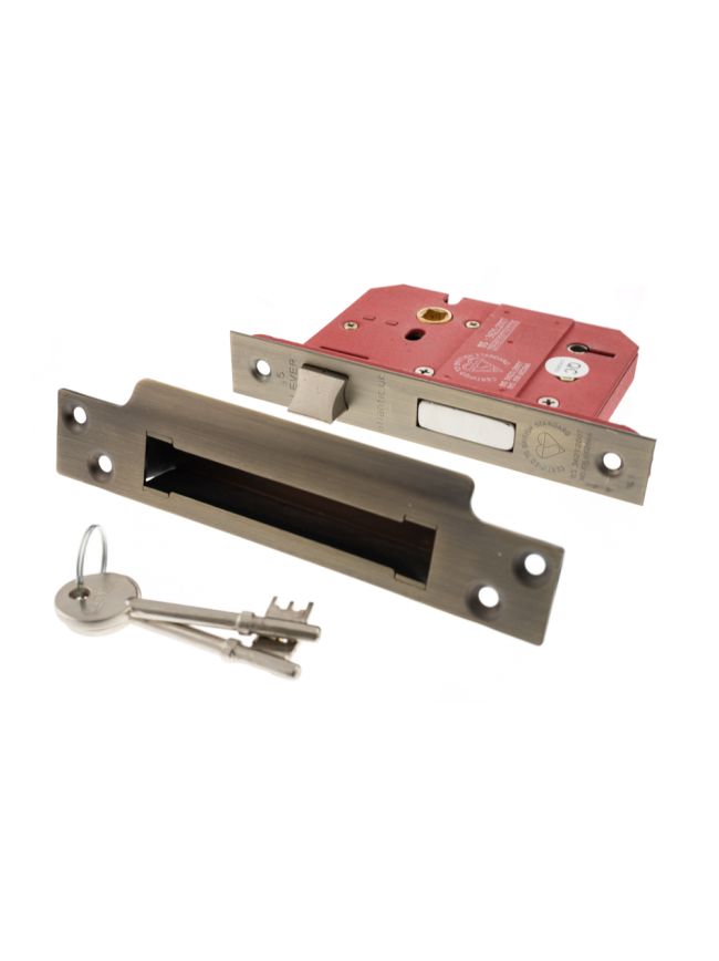 Atlantic 5 Lever Key Sashlock [BS] Keyed Alike 2.5" - Urban Bronze