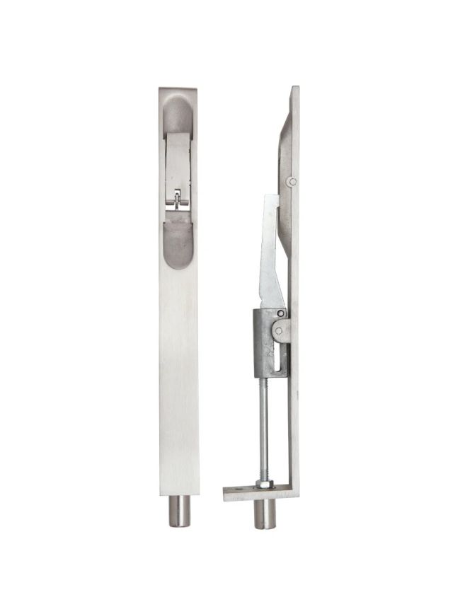 Zoo Hardware Lever action flush bolt - 20 x 200mm - Satin Stainless