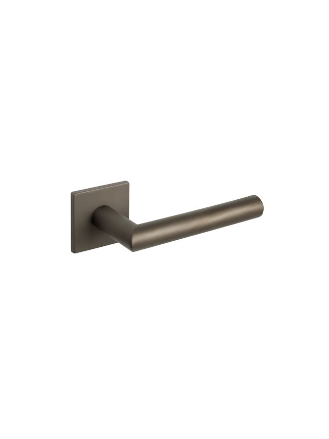 Tupai Rapido 5S Covela Lever Door Handle on 5mm Slimline Square Rose - Titanium (Pair)