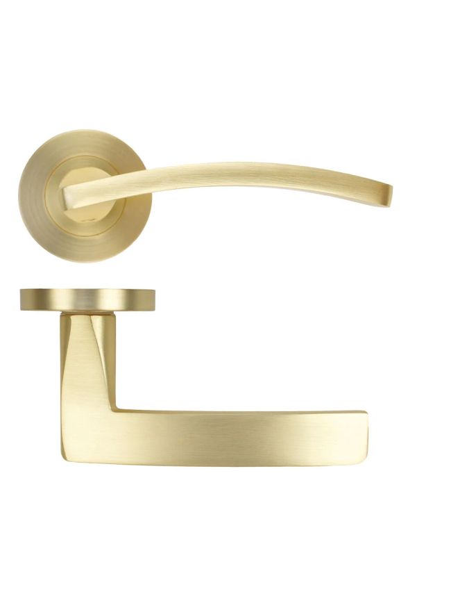 Zoo Hardware Toledo lever on rose - Satin Brass