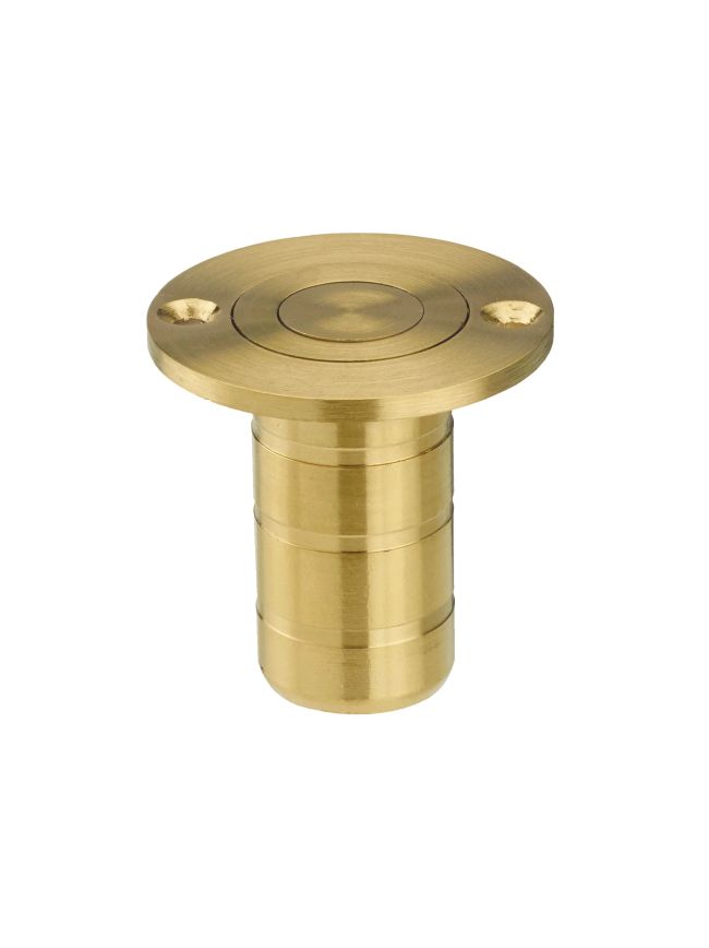 Zoo Hardware Dust Socket for Flush Bolts - Wood 20mm dia. x 38mm - PVD Satin Brass