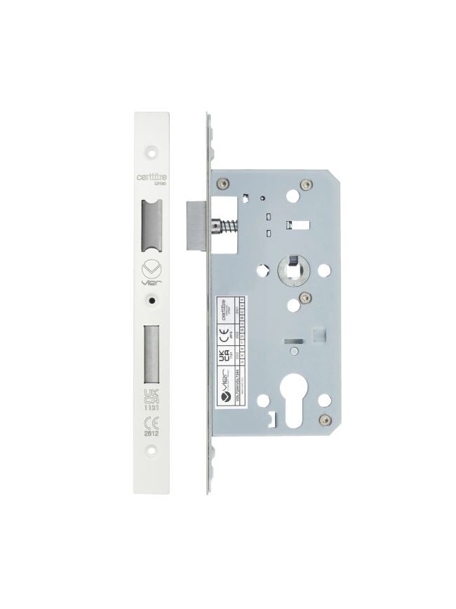 Zoo Hardware 2 Piece - DIN euro sashlock - 72mm c/c - backset 55mm - White