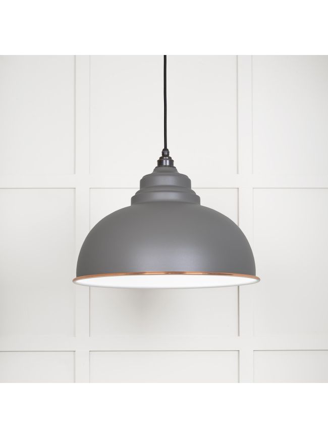 White Gloss Harborne Pendant in Bluff