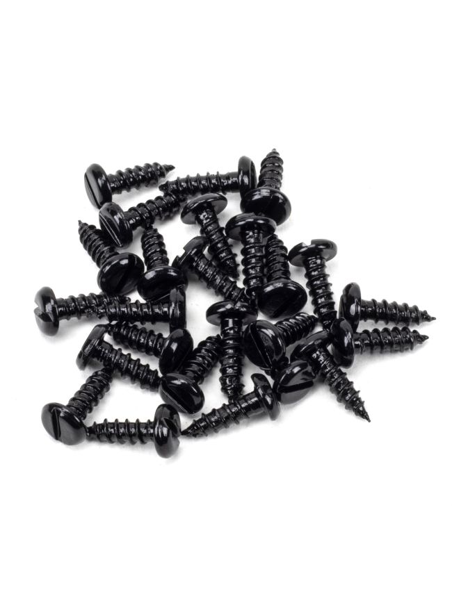 Black 8x½" Round Head Screws (25)