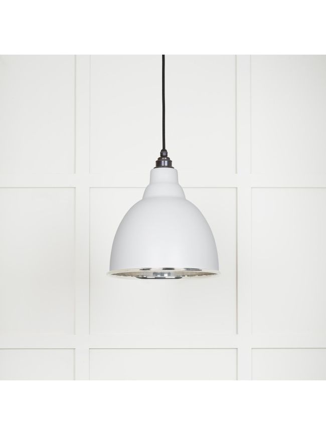 Smooth Nickel Brindley Pendant in Flock