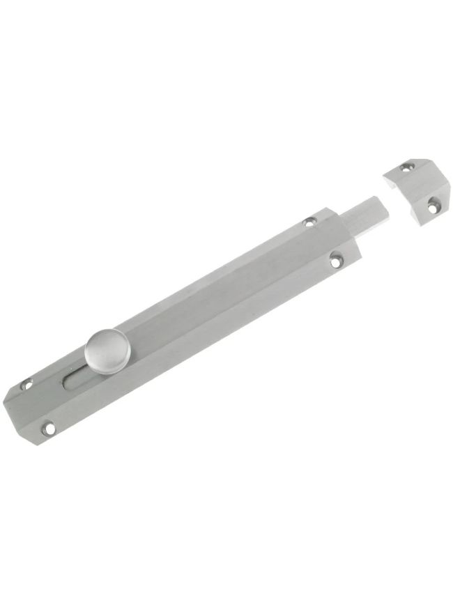 Zoo Hardware Surface Bolt 202mm - Satin Chrome