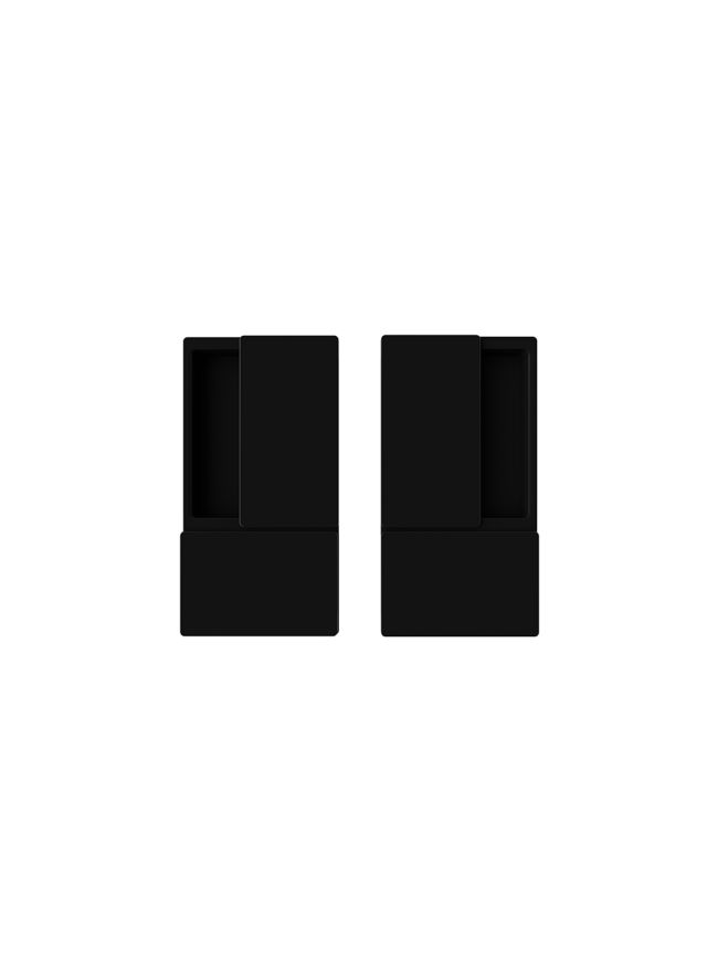 AGB Wave Flush Pocket Door Handle Set - Matt Black