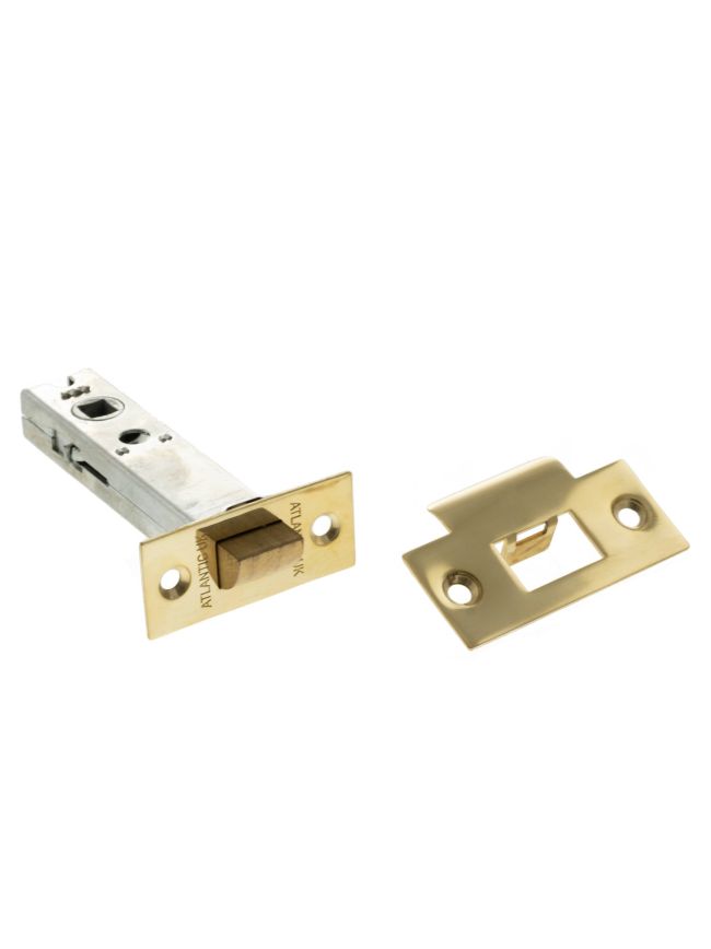 Atlantic Heavy Duty Bolt Through Tubular Latch 4" - Raw Brass