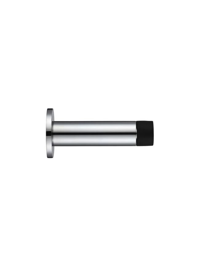 Zoo Hardware Door Stop - Cylinder c/w Rose 70mm - Polished Chrome