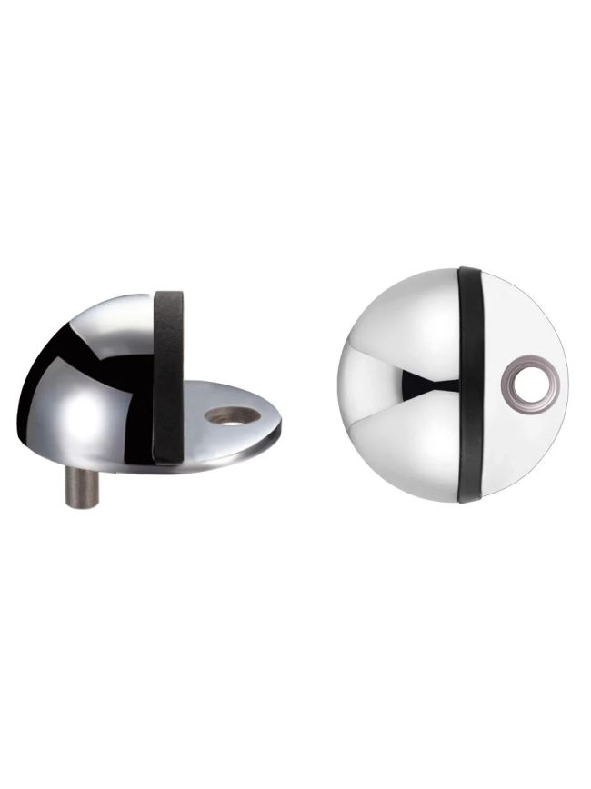 Zoo Hardware Door stop - floor mounted - oval - 40mm - Polished Stainless