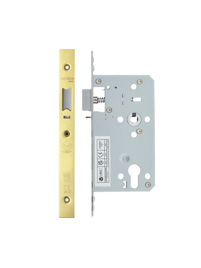 Zoo Hardware 2 Piece - DIN night latch - 72mm c/c - backset 60mm - Gold