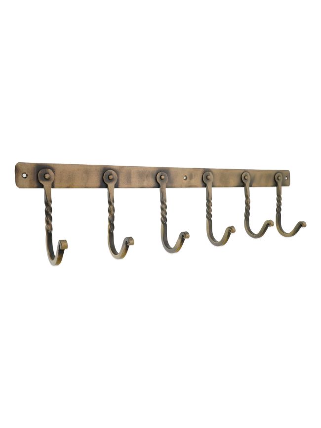 Iron Coat Hook Twisted 6 leg - Antique