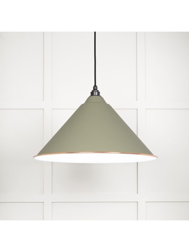 White Gloss Hockley Pendant in Tump