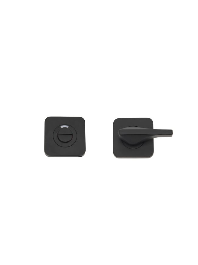 Zoo Hardware Accessible Turn & Indicator Release - Square Rose - Powder Coated Black
