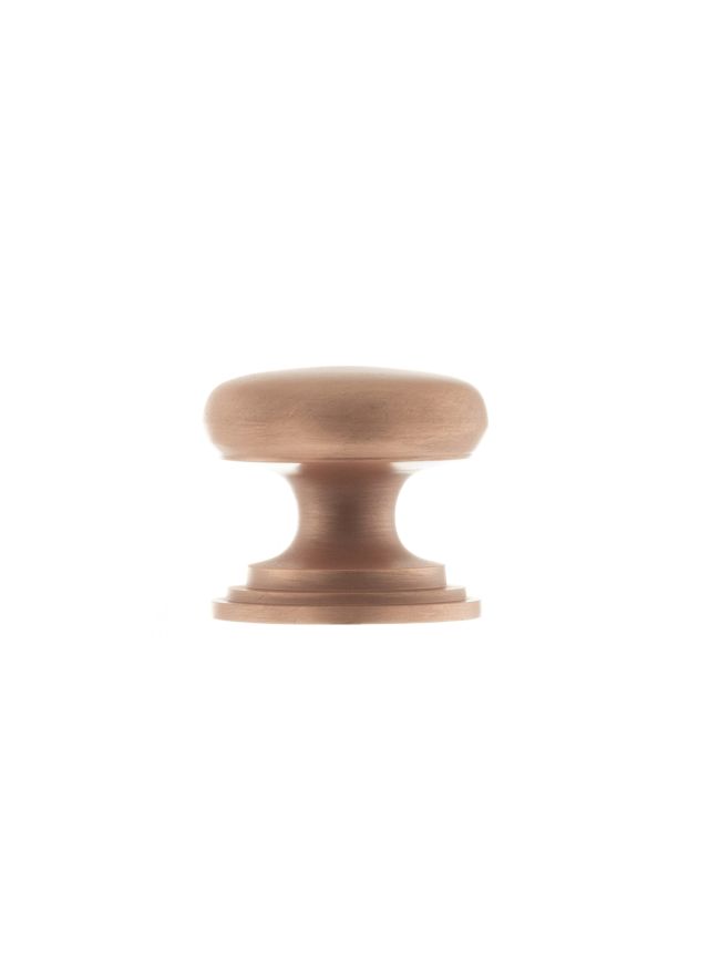Old English Lincoln Solid Brass Victorian Knob 32mm on Concealed Fix - Urban Satin Copper