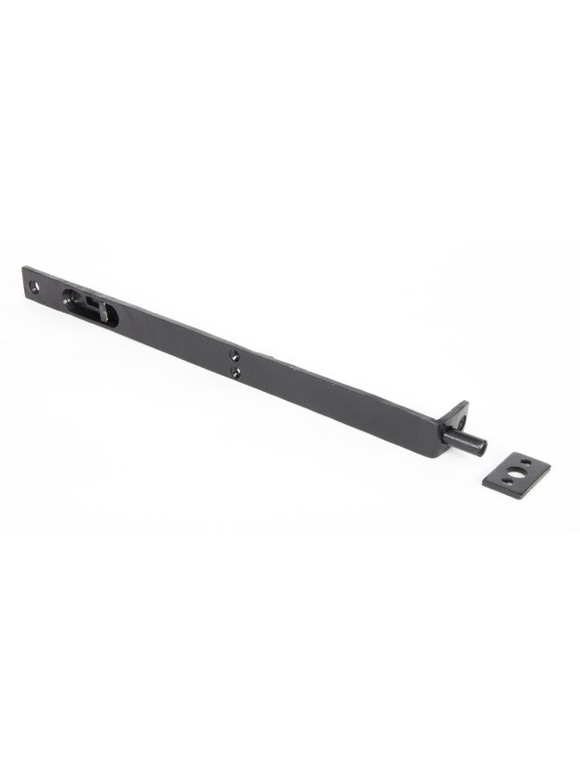 Black 12" Flush/Slide Door Bolt