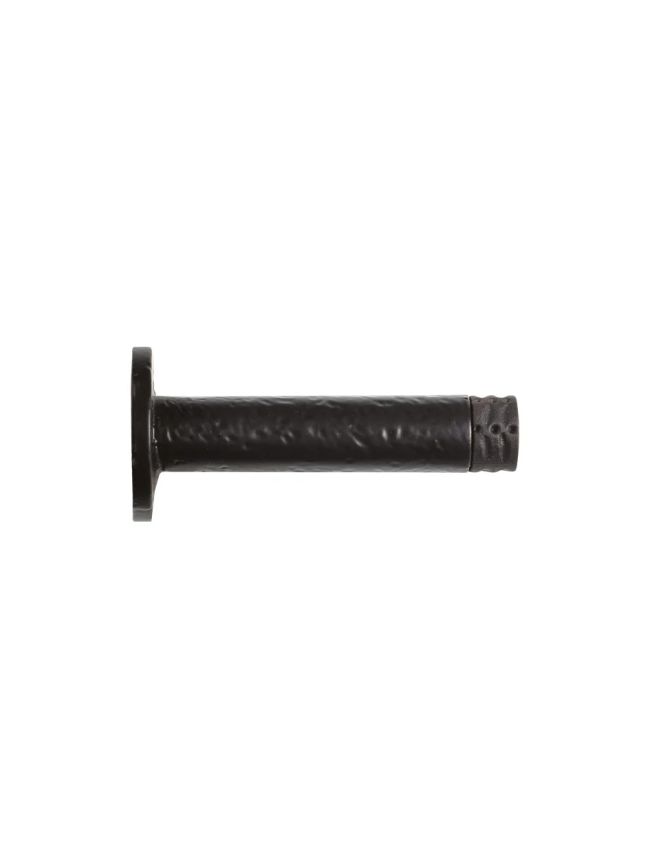 Zoo Hardware Door Stop - Cylinder c/w Rose - 90mm - Black