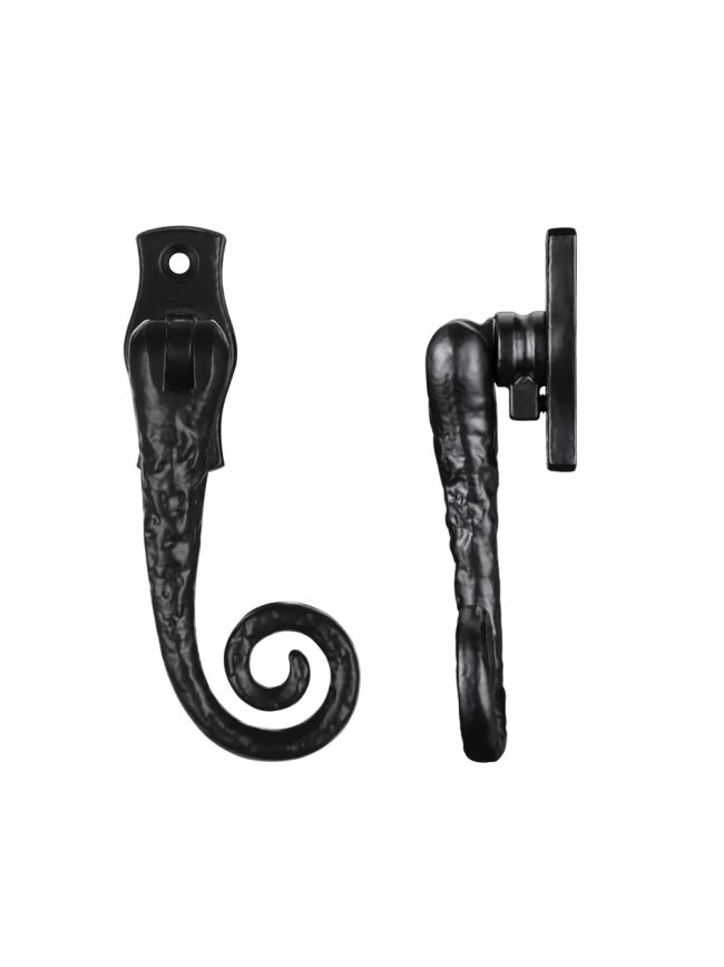 Zoo Hardware Monkey Tail Fastener Lockable c/w key - Left Hand - Black