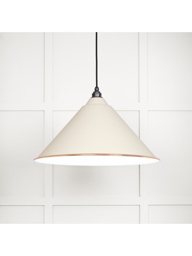 White Gloss Hockley Pendant in Teasel