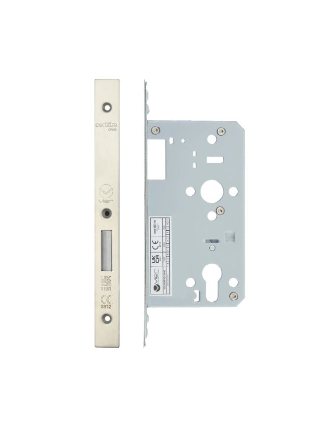Zoo Hardware 2 Piece - DIN euro deadlock - backset 60mm - Stainless Steel