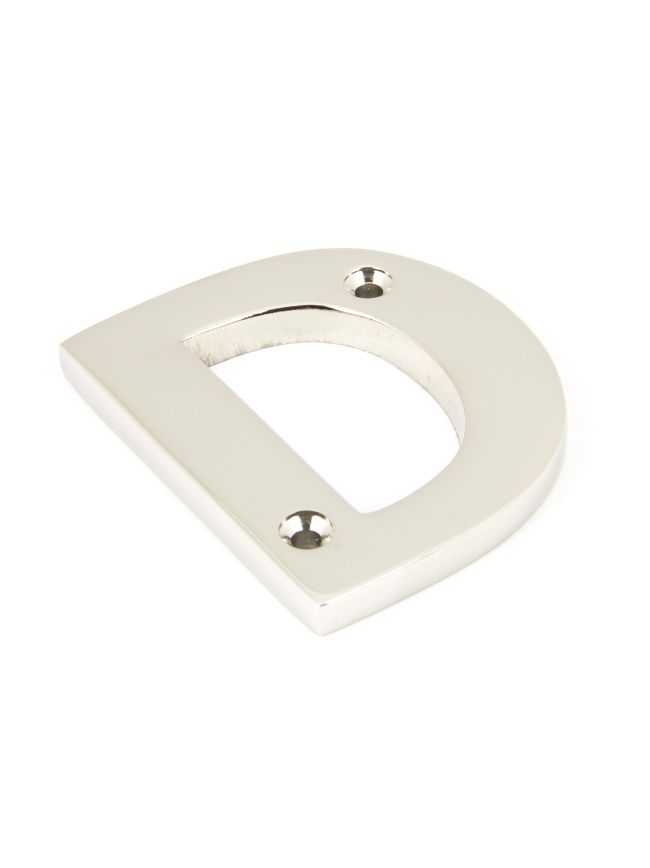 Polished Nickel Letter D