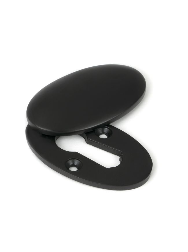 Aged Bronze Oval Escutcheon & Cover