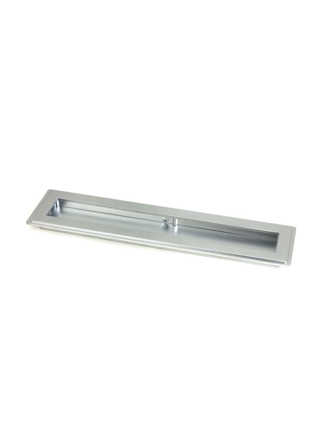 Satin Chrome 250mm Art Deco Rectangular Pull