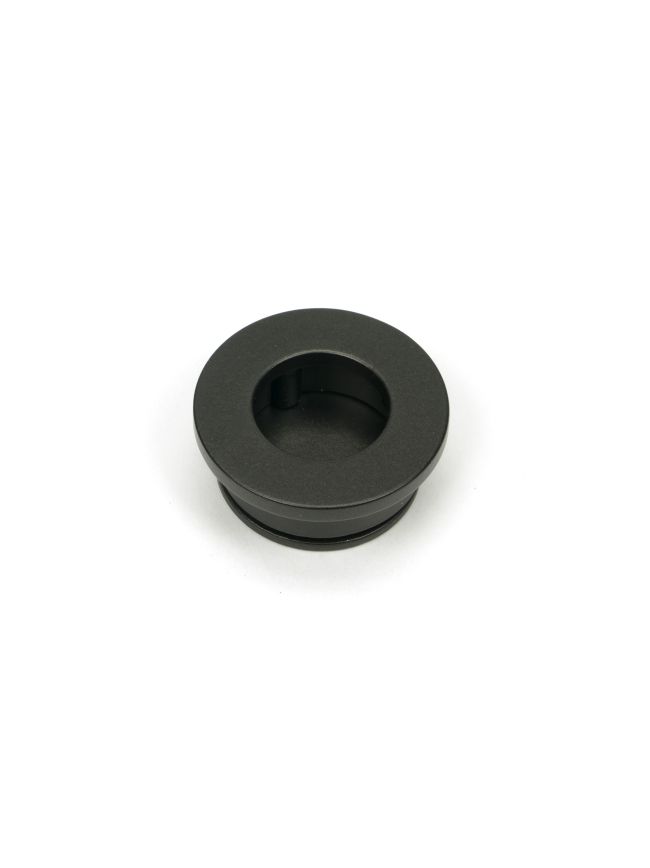 Aged Bronze 34mm Round Finger Edge Pull