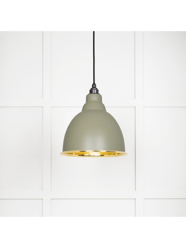 Smooth Brass Brindley Pendant in Tump