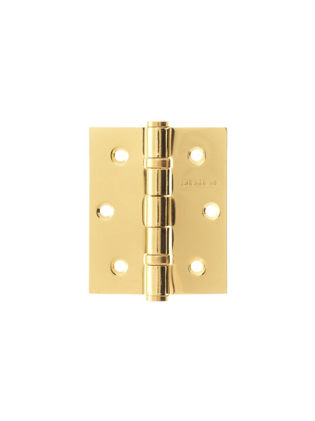 Atlantic Ball Bearing Hinges 3" x 2.5" x 2.5mm - Polished Brass (Pair)