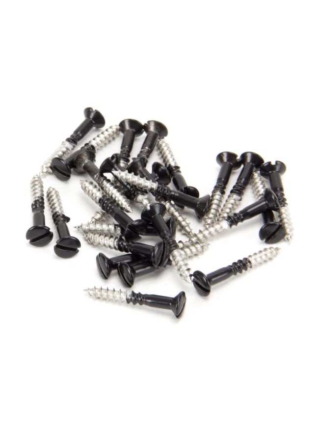 Black SS 3.5 x 25 Csk R/ Head Screws (25)