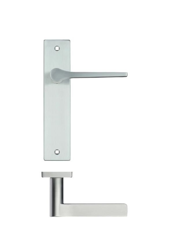 Zoo Hardware Draco lever on latch backplate - Satin