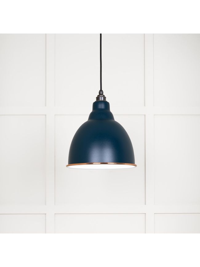 White Gloss Brindley Pendant in Dusk