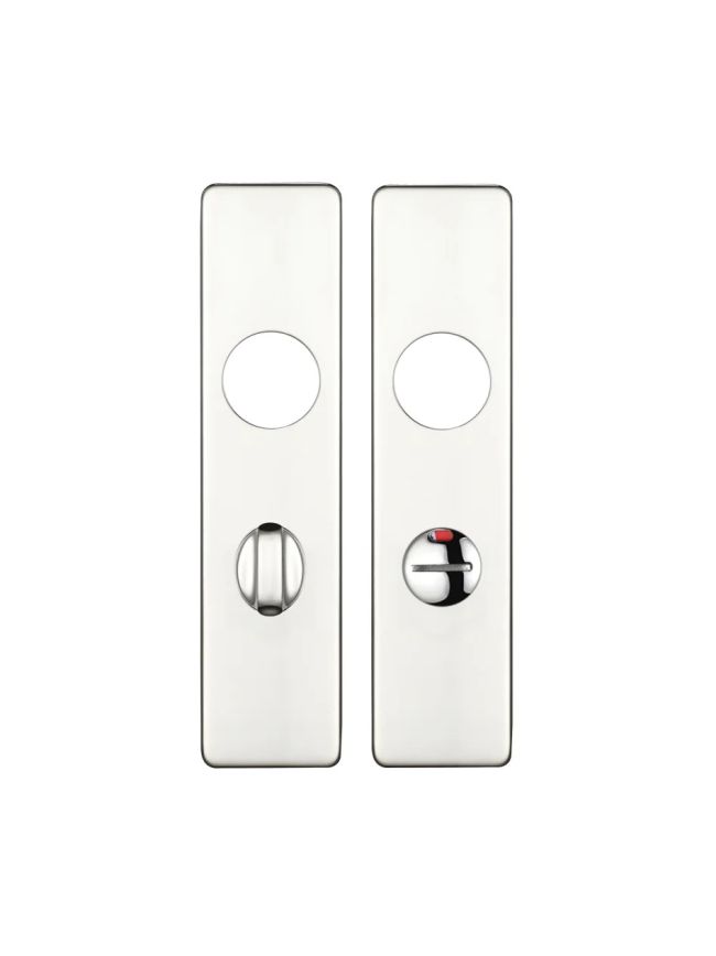 Zoo Hardware Cover plate for 19 mm RTD Lever on Short Backplate - Bathroom 57mm - 45mm x 180mm PSS - Polished Stainless