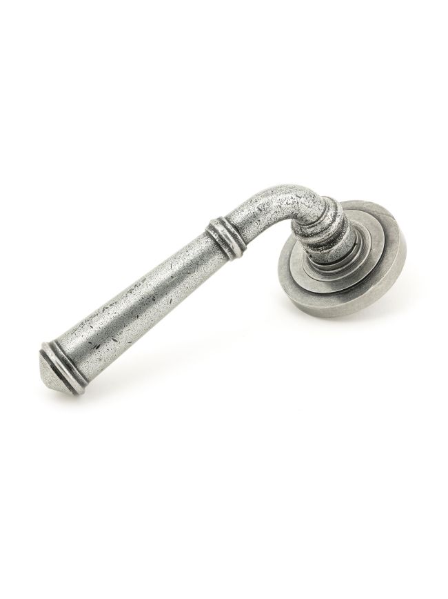 Pewter Regency Lever on Rose Set (Art Deco) - Unsprung